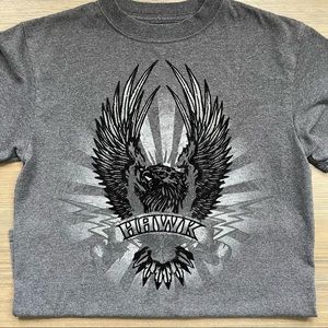 Tony Hawk gray T-shirt with felt hawk sz M